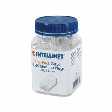Intellinet RJ45 konektor CAT.5e UTP tvrdi kabelski paket/100 502399