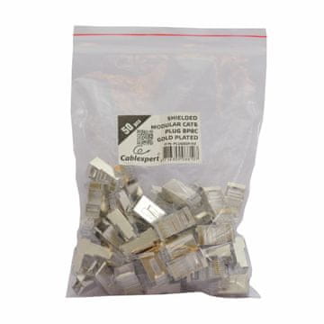 Gembird RJ45 konektor CAT.6 FTP tvrdi kabelski paket/50 PLUG6SP/50