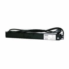EFB razdjelnik za stalak 8x220V ALU+prekidač crni EK631DE.2