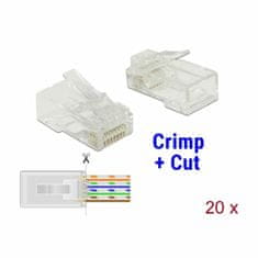 Delock RJ45 konektor CAT.6 UTP krimpovanje i rezanje pakiranje/20 86453
