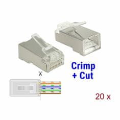 Delock RJ45 konektor CAT.6 FTP krimpovanje i rezanje pakiranje/20 86454