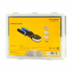 Delock Kliješta za krimpovanje i rezanje RJ45 konektora + set konektora 86450