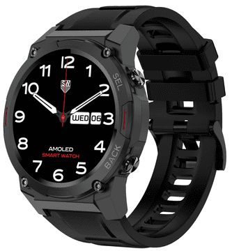 MaxCom FW63 Cobalt Pro pametni sat, crn