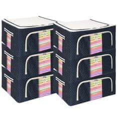 HOME & MARKER® Sklopiva tekstilna kutija za pohranu odjeće, s patentom i prozorom, zaštita od prašine (Plava, 66L) | STACKBOX