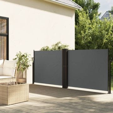 Vidaxl Bočna tenda na namatanje Antracit 140x1200 cm