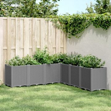 Vidaxl Vrtna žardinjera svijetlosiva 160x160x53 cm PP