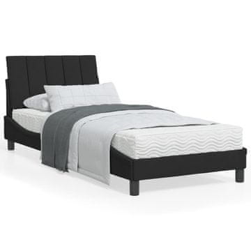 Vidaxl Okvir kreveta s uzglavljem crni 80x200 cm baršun