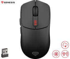 Zircon 500 bežični miš, 10.000DPI, Bluetooth/2.4GHz/USB Type-C, crni