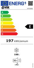 VOX electronics VF2500E zamrzivač, 188 l, bijeli