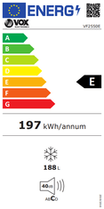 VOX electronics VF2550E zamrzivač, 188, bijeli