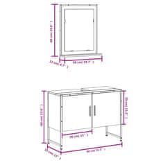 Vidaxl 2-dijelni set kupaonskih ormarića boja hrasta sonome drveni