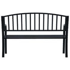 Vidaxl Vrtna klupa crna 120 cm čelična