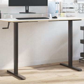 Vidaxl Okvir za stojeći radni stol crne boje (94-135) x 60 x (70-114) cm