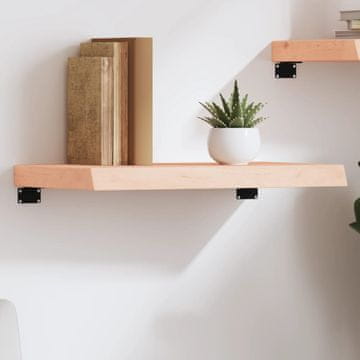 Vidaxl Polica, 60x40x(2-6) cm, Neobrađeno masivno hrastovo drvo