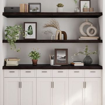 Vidaxl Polica tamnosmeđa 160x60x(2-6) cm hrastova završna obrada