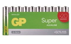 GP Super alkalne baterije, LR03 AAA, 20 komada (B0110L)