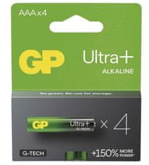 GP Ultra Plus alkalne baterije, LR03 AAA, 4 komada