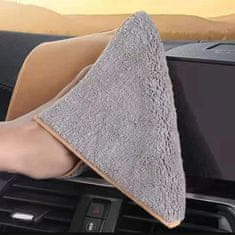 Netscroll Set 4x dvoslojnih mikrofiber krpa za čišćenje, super upijajuće, od mikrovlakana i semiša, 30x30 cm, za mokro i suho brisanje, bez ogrebotina, za kuću i auto, ProCloth2-2