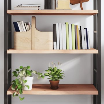 Vidaxl Polica, 80x50x(2-4) cm, Neobrađeno masivno hrastovo drvo