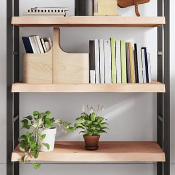Vidaxl Polica, 80x50x(2-6) cm, Neobrađeno masivno hrastovo drvo