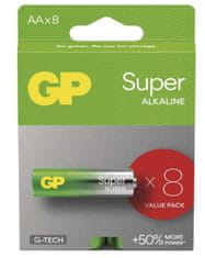 GP Super alkalne baterije, LR6 AA, 8 komada (B01218)