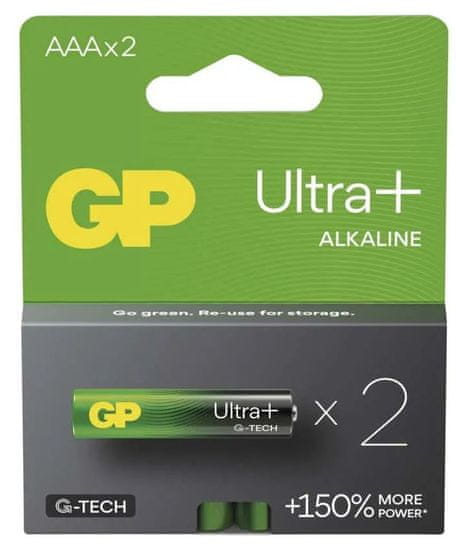 GP Ultra Plus alkalna baterija, LRO3 AAA, 2 komada (B03112)