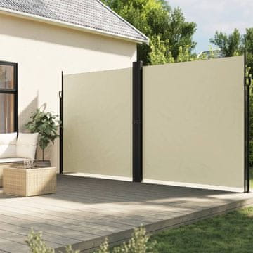 Vidaxl Uvlačna bočna tenda, krem, 200 x 1200 cm