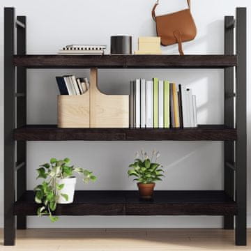 Vidaxl Polica tamnosmeđa 120x50x(2-6) cm hrastova završna obrada