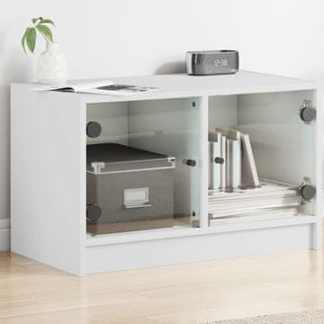 Vidaxl TV ormarić sa staklenim vratima bijeli 68x37x42 cm