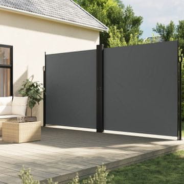 Vidaxl Rolo bočna tenda antracit boje 220 x 1000 cm