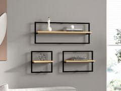 Woody Fashion Zidna polica, Yeso - Sapphire Oak