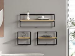 Woody Fashion Zidna polica, Yeso - Sapphire Oak