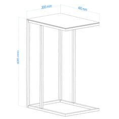 Woody Fashion Bočni stol, Alaska C - Smoked Glass