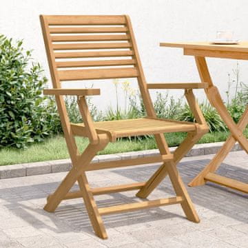 Vidaxl Sklopive vrtne stolice, set od 2, 54,5 x 61,5 x 86,5 cm, akacija