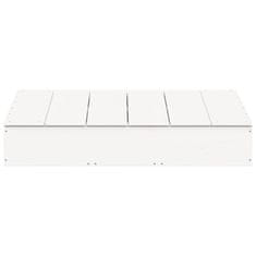 Vidaxl Pješčanik s poklopcem bijeli 111x111x19,5 cm masivna borovina
