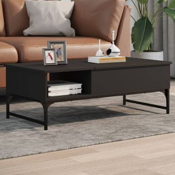 Vidaxl Klub stolić, crni, 100x50x35 cm, materijal na bazi drva
