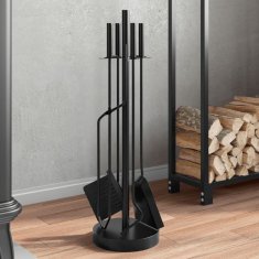 Vidaxl Set alata za kamin od 5 dijelova, 18 x 66 cm, čelik