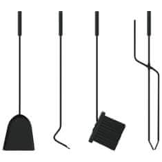 Vidaxl Set alata za kamin od 5 dijelova 23x15x66 cm čelik