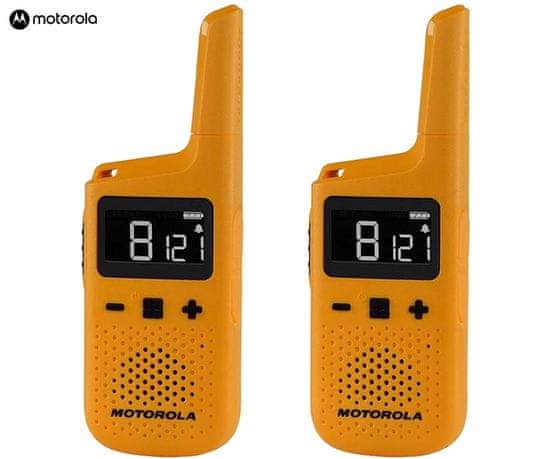 Motorola T72 Go Active Walkie Talkie set, PMR, VOX, IP54 + dodaci, žuta