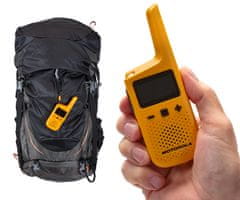 Motorola T72 Go Active Walkie Talkie set, PMR, VOX, IP54 + dodaci, žuta