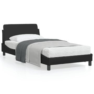 Vidaxl Okvir kreveta s uzglavljem crni 100x200 cm umjetna koža