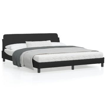 Vidaxl Okvir kreveta s uzglavljem crni 180x200 cm umjetna koža