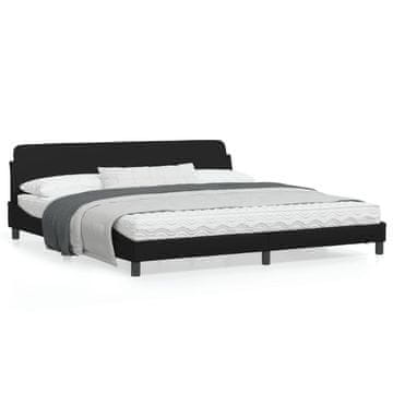 Vidaxl Okvir kreveta s uzglavljem crni 200x200 cm umjetna koža