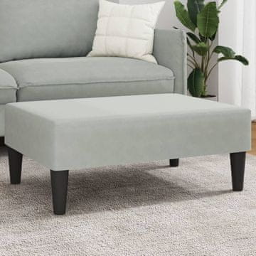 Vidaxl Tabure svijetlosiva 77x55x31 cm baršunasta