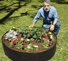 Netscroll Vrtna gredica od geotekstila, promjer 90 cm, crna, za uzgoj povrća i cvijeća, optimalna drenaža i prozračnost, za terase i balkone, GardenGrowBag