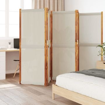 Vidaxl Pregrada za sobu s 5 panela svijetlosiva 350x180 cm