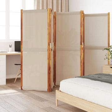 Vidaxl Pregrada za sobu s 5 panela, smeđa, 350 x 180 cm