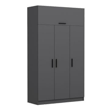 Woody Fashion Garderoba, Minar 3 Kapak 2 Çekmece 235 - Anthracite
