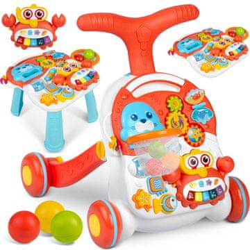 Ricokids Edukativni stolić 2u1 RK-810 bijeli i crveni