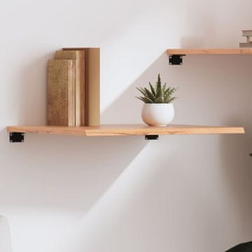 Vidaxl Polica svijetlosmeđa 60x60x2 cm lakirano puno hrastovo drvo